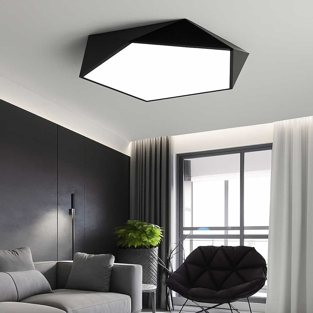Geometric LED Flush Mount Ceiling Light | Modern Lighting Fixture 2