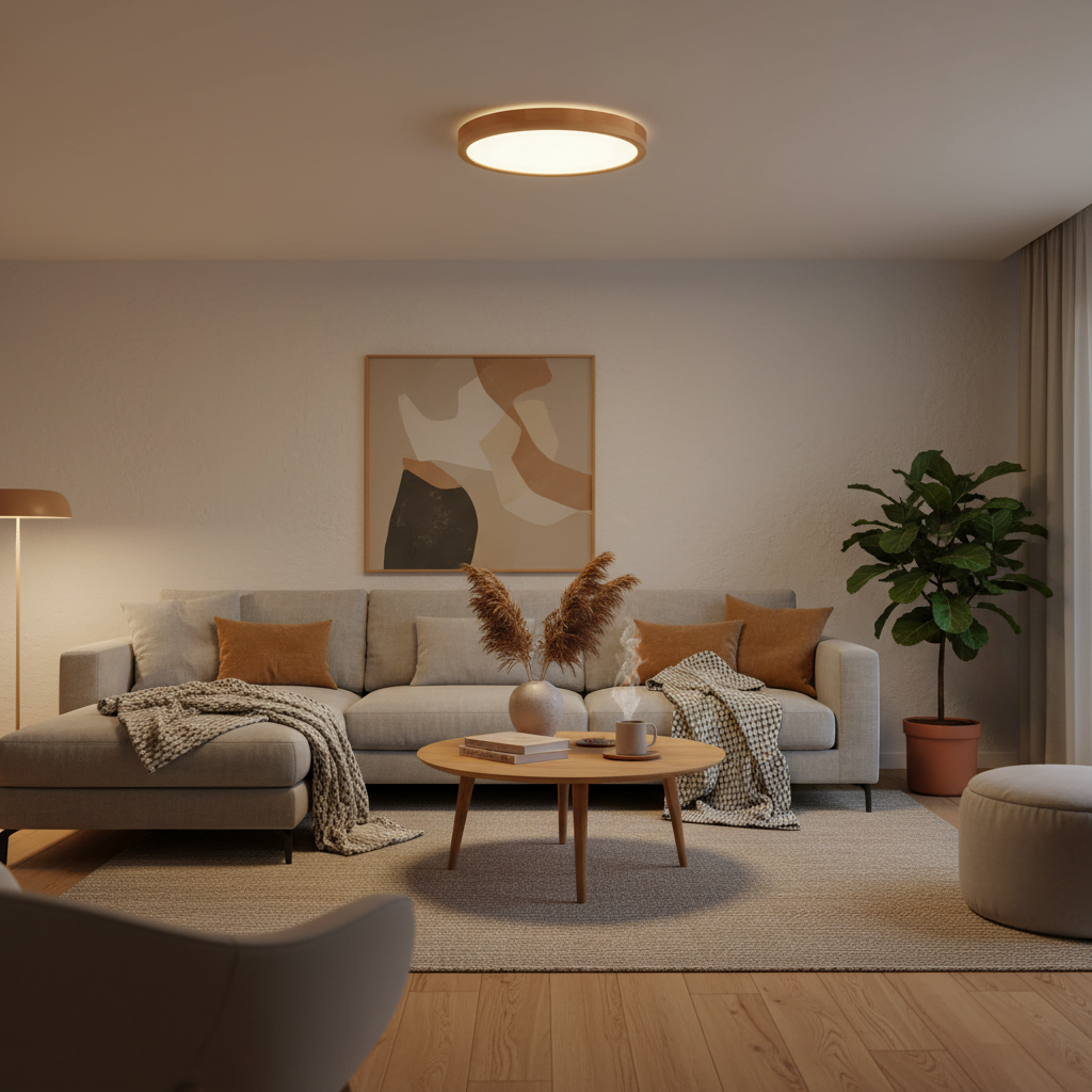 Elegant Round LED Flush Mount Ceiling Light | Home Lighting