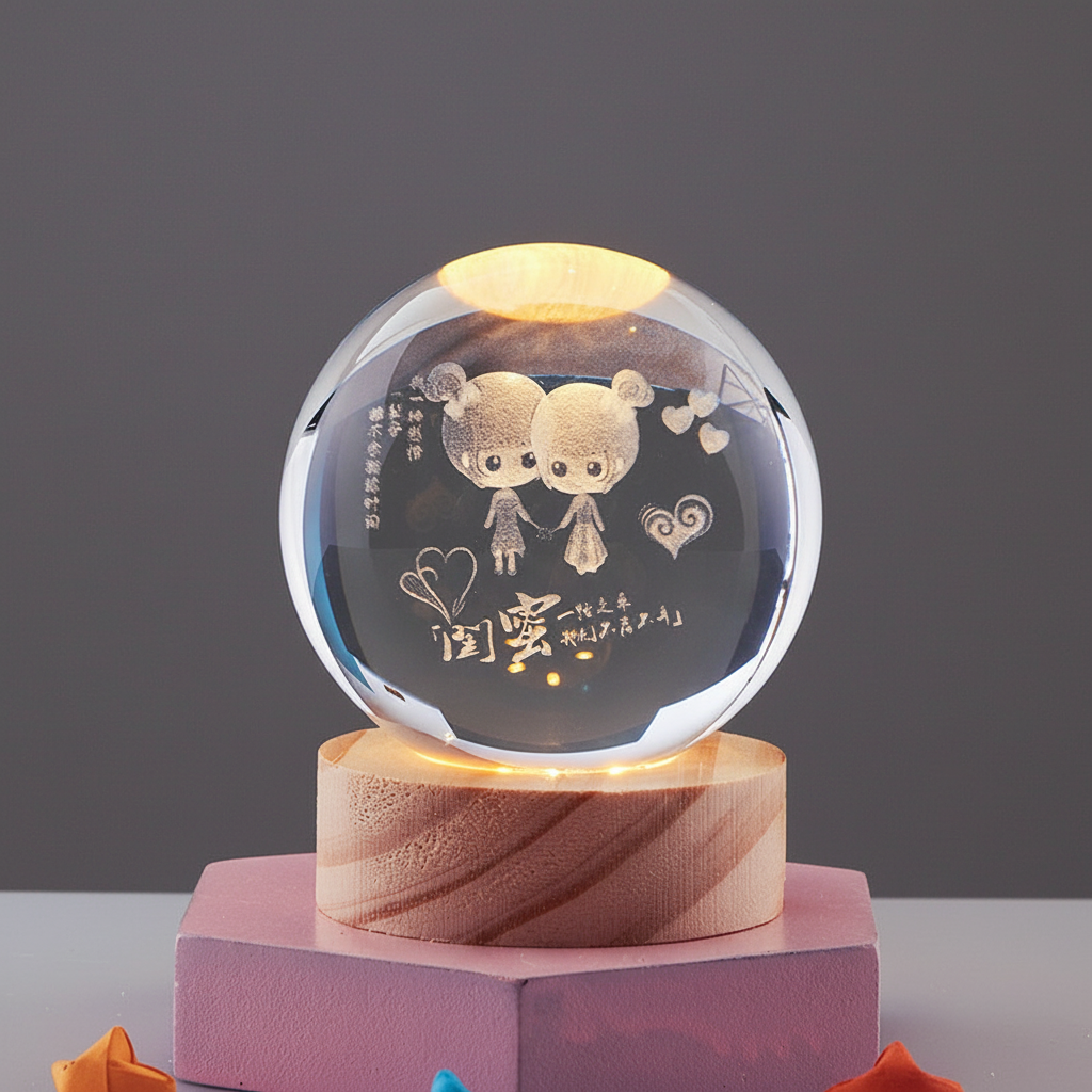 LumiOrb | 3D Crystal Ball Night Light