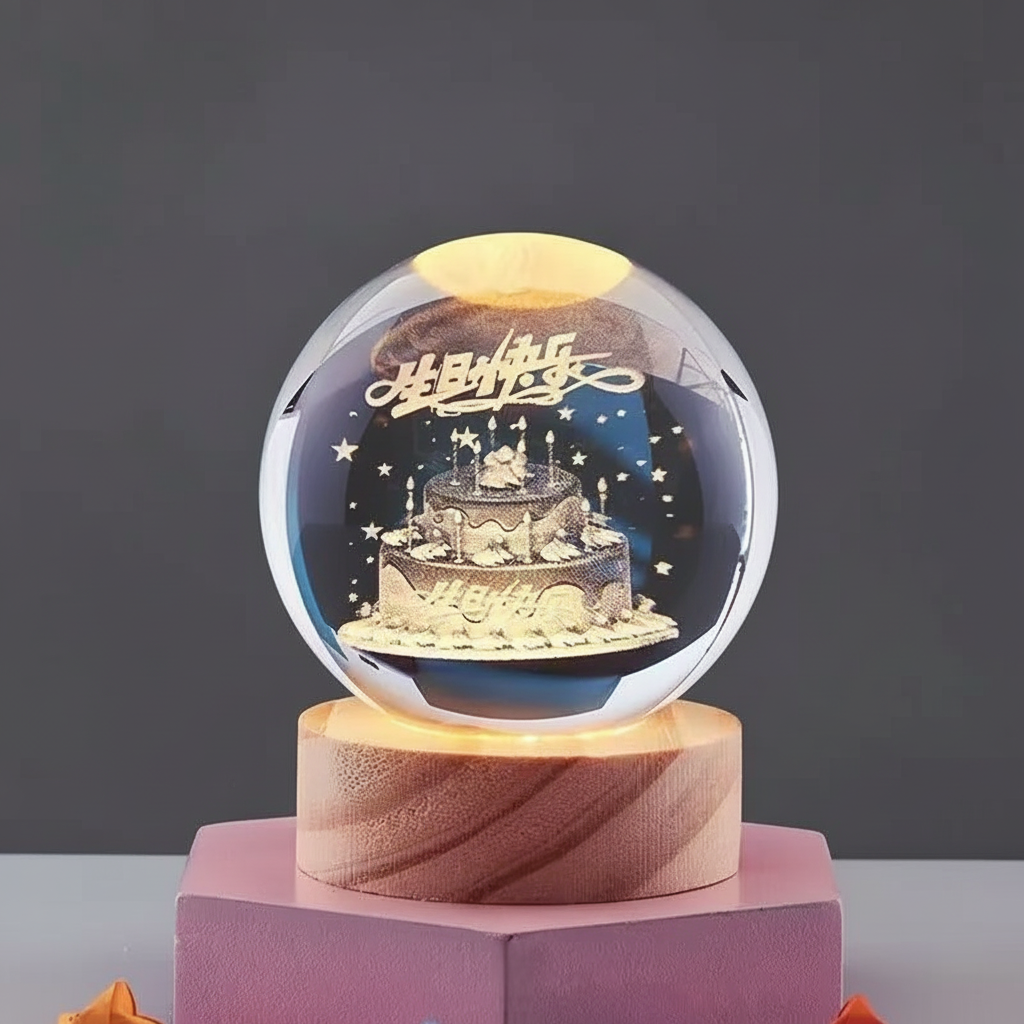 LumiOrb | 3D Crystal Ball Night Light