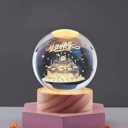 LumiOrb | 3D Crystal Ball Night Light