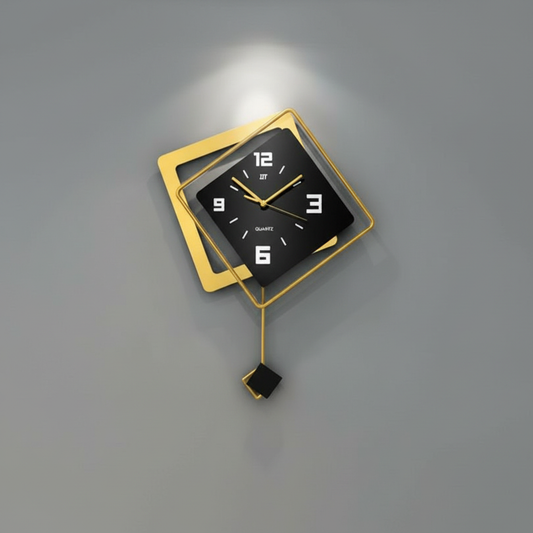 Geometric Swing Wall Clock | Modern Wall Clock Decor