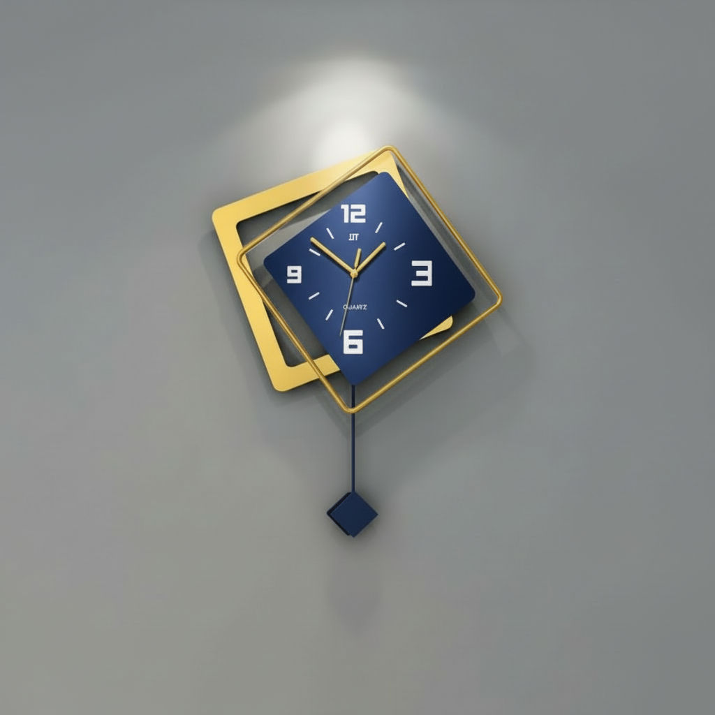 Geometric Swing Wall Clock | Modern Wall Clock Decor