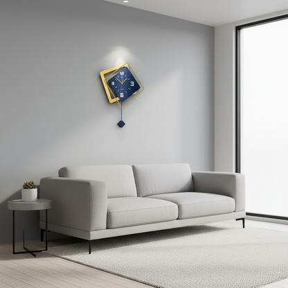 Geometric Swing Wall Clock | Modern Wall Clock Decor