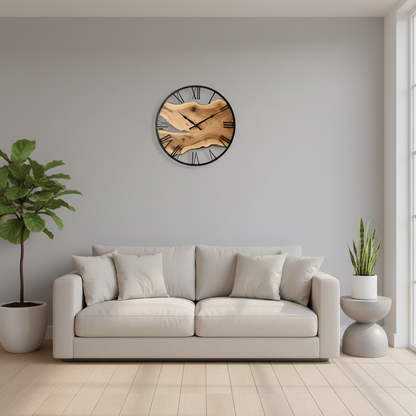Large Modern Wall Clock | BirchBeat Minimalist Decor