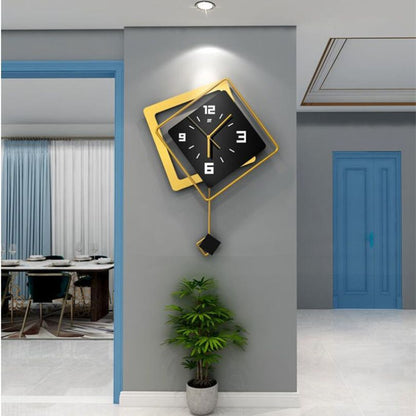 Geometric Swing Wall Clock | Modern Wall Clock Decor 0