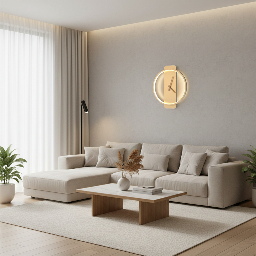 AuraTime | Modern Digital Wall Clock Decor with LED Display
