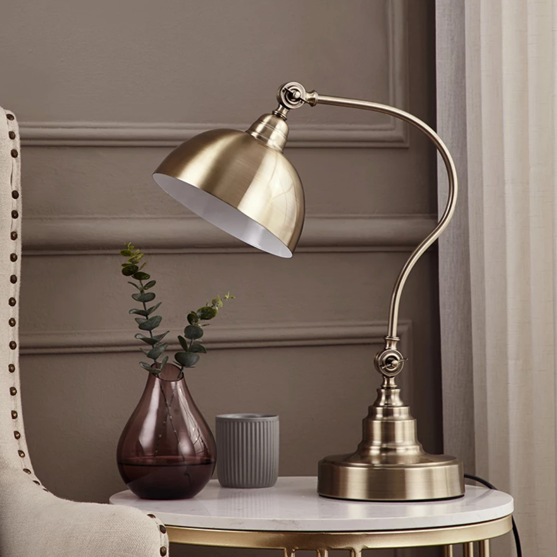 Punk Gold Rustic LED Desk Lamp | Stylish Bedside Table Lamp 2